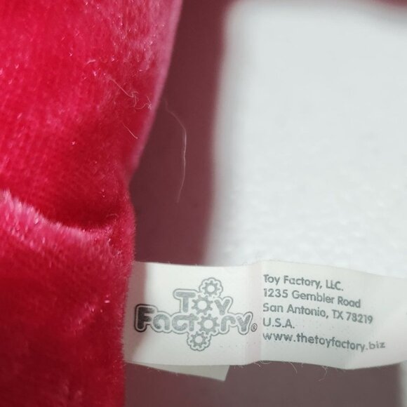 Toy Factory Pink Teddy Bear 12 inch Ribbon Bow Plush Stuffed Animal - Picture 3 of 4